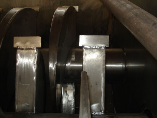 수평 슬러지 중공 블레이드 패들 건조기 에너지 절약